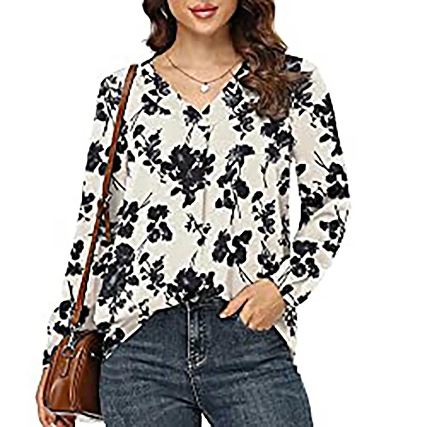 Women's Clothing Casual V-neck Temperament Top null