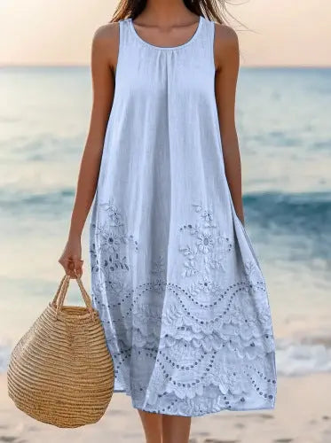 Polyester Short-sleeve One-piece Dress For Women null