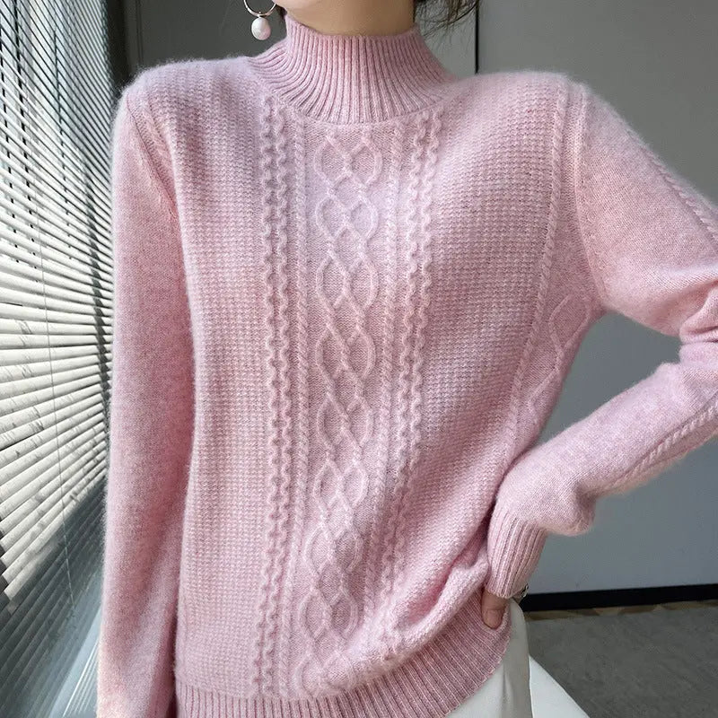 Thickened Half-high Collar Cashmere Sweater Nipaaj