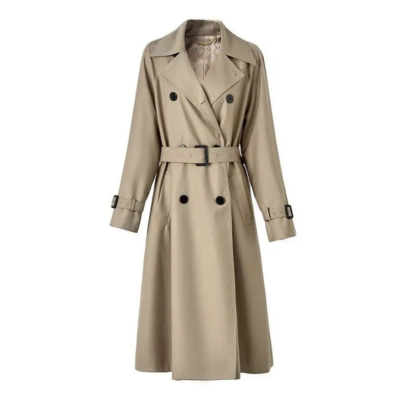Trench Autumn And Winter Women's Mid-length High-grade Sense Petite Coats null