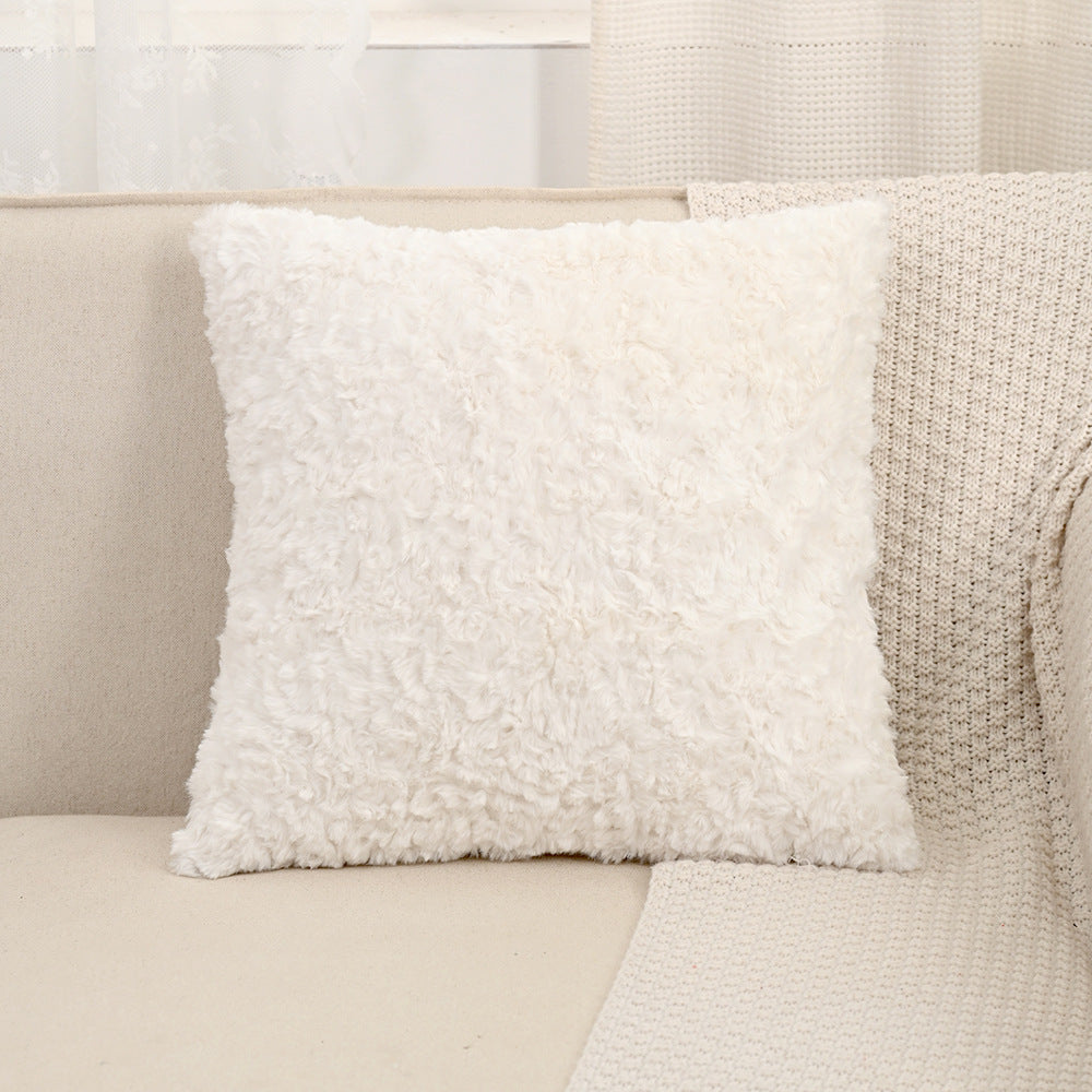 Rose Red Jacquard Girly Style Pillow Sofa Living Room Nordic Ins Cream Style Throw Pillowcase
