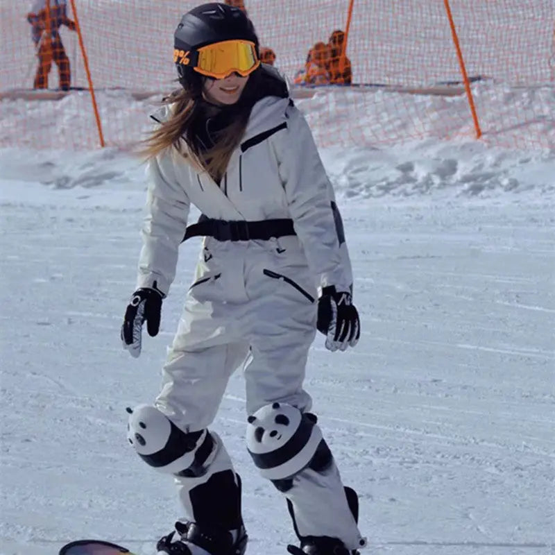 Men's And Women's One Piece Single And Double Board Waterproof Ski Suit null