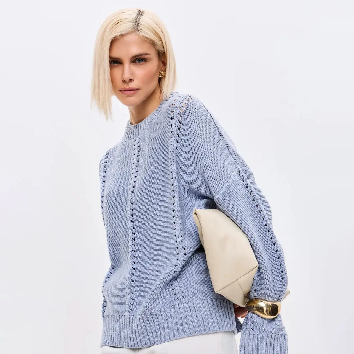 Loose Round Neck Idle Style Sweater Nipaaj