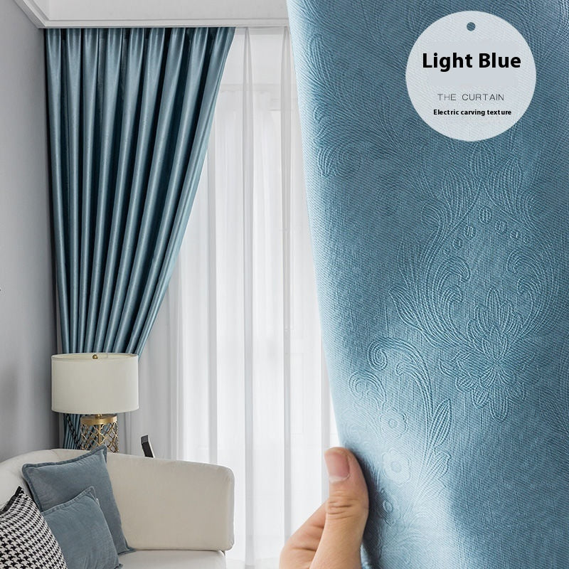 Thickened Shading Curtain Living Room Balcony Bay Window