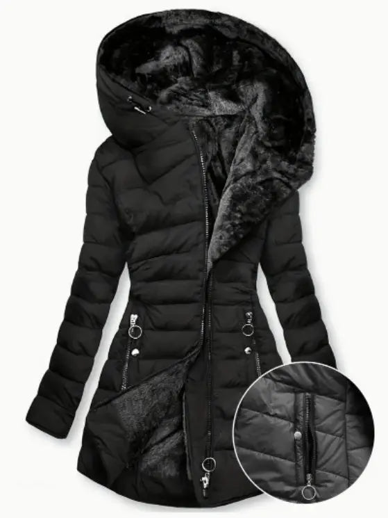 Zip-up Hoodie Puffy Coat null