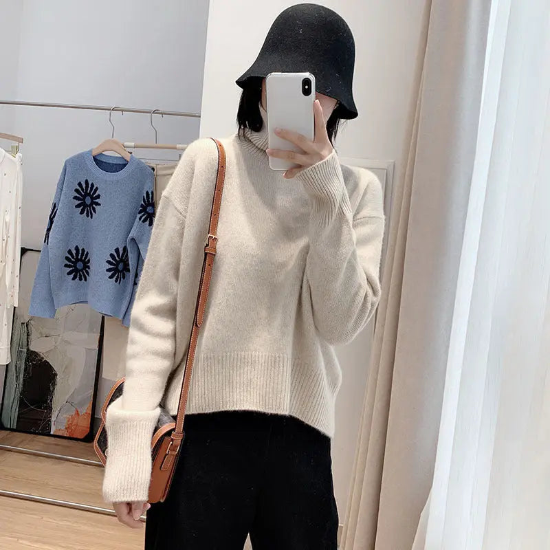 Lazy cashmere turtleneck cashmere sweater Nipaaj