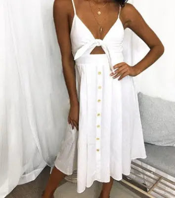 Women Summer Dresses Sleeveless Backless Strap Long Close-fitting Sheath Female Party Evening Dresses Vestidos null
