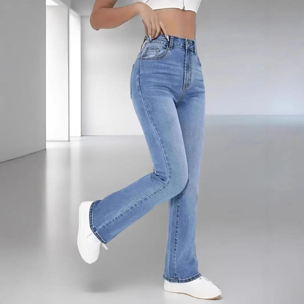 European And American Style Women Skinny Light Blue Jeans For Women Slim-fit Figure Flattering Pants Trendy Nipaaj
