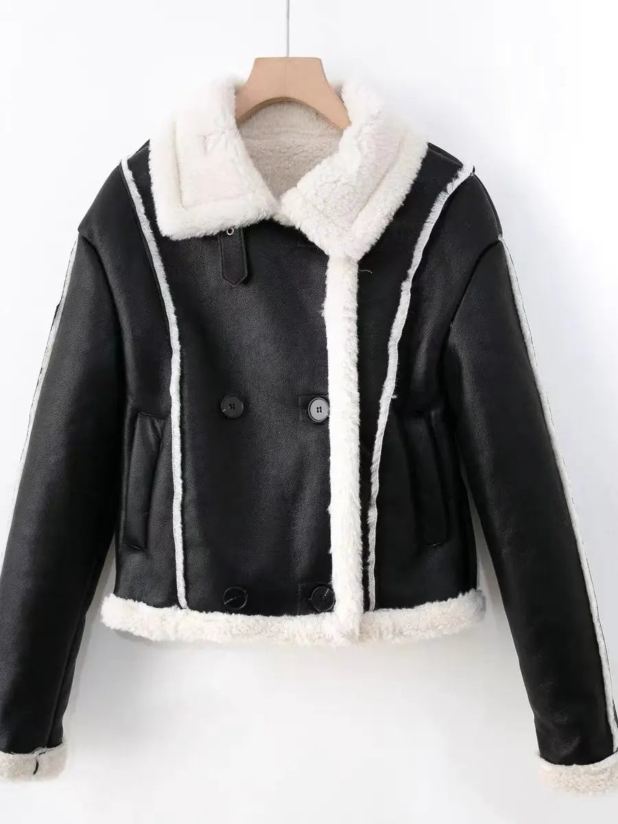 Women's Fashion Fur All-in-One Stand Collar Jacket null