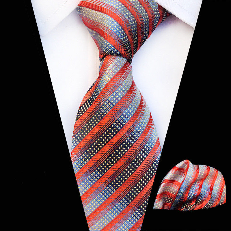Fashion Plaid Tie Square Scarf Set