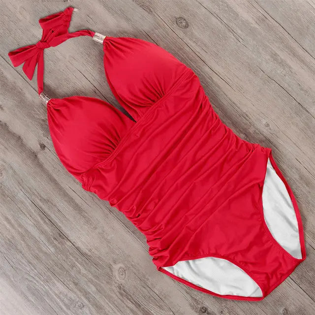 Swimming Suit Bikini swimwear Swimsuit Women Retro Stripe null