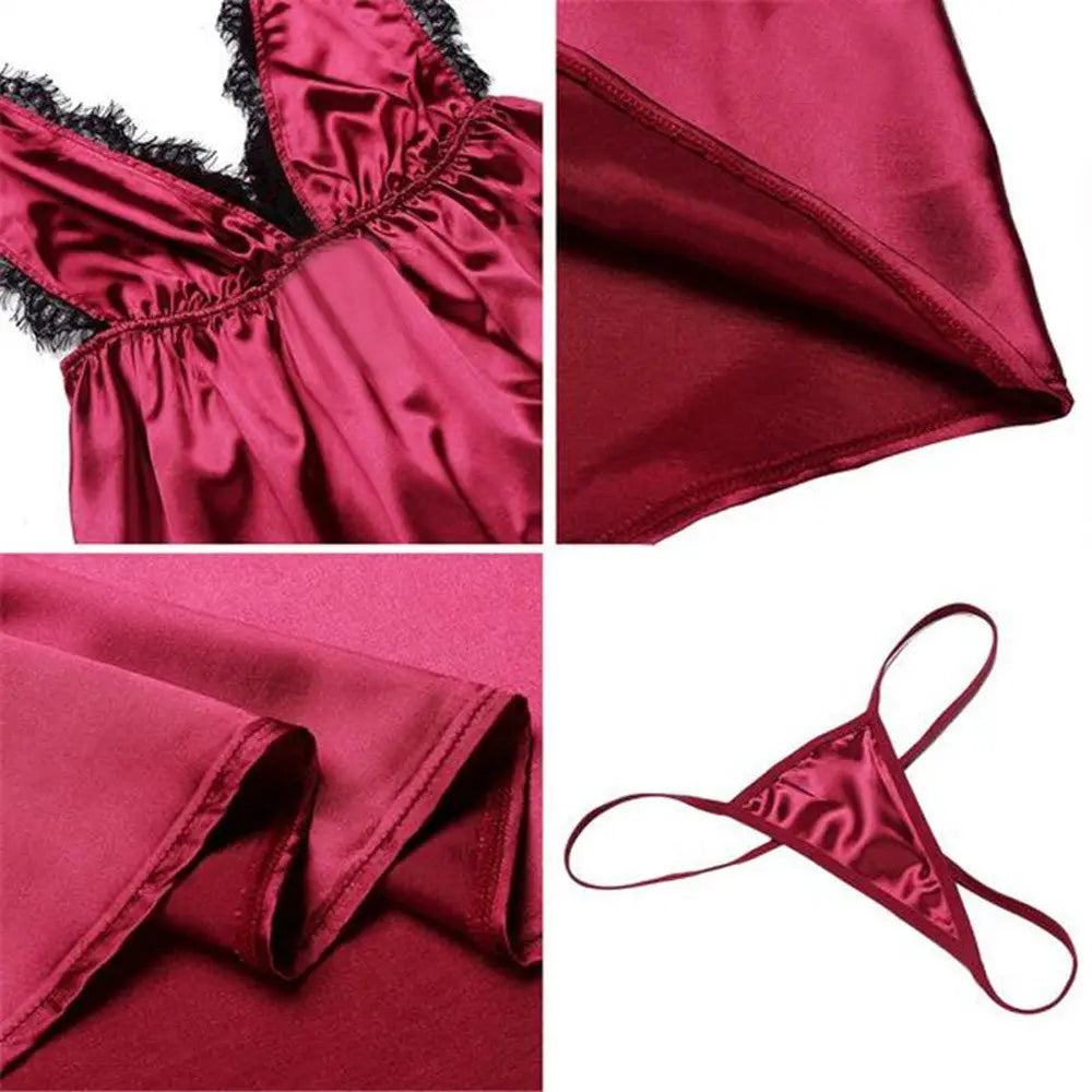 Women Sexy Bra Nightdress Nightwear Lingerie Nightwear Nightdress Nipaaj
