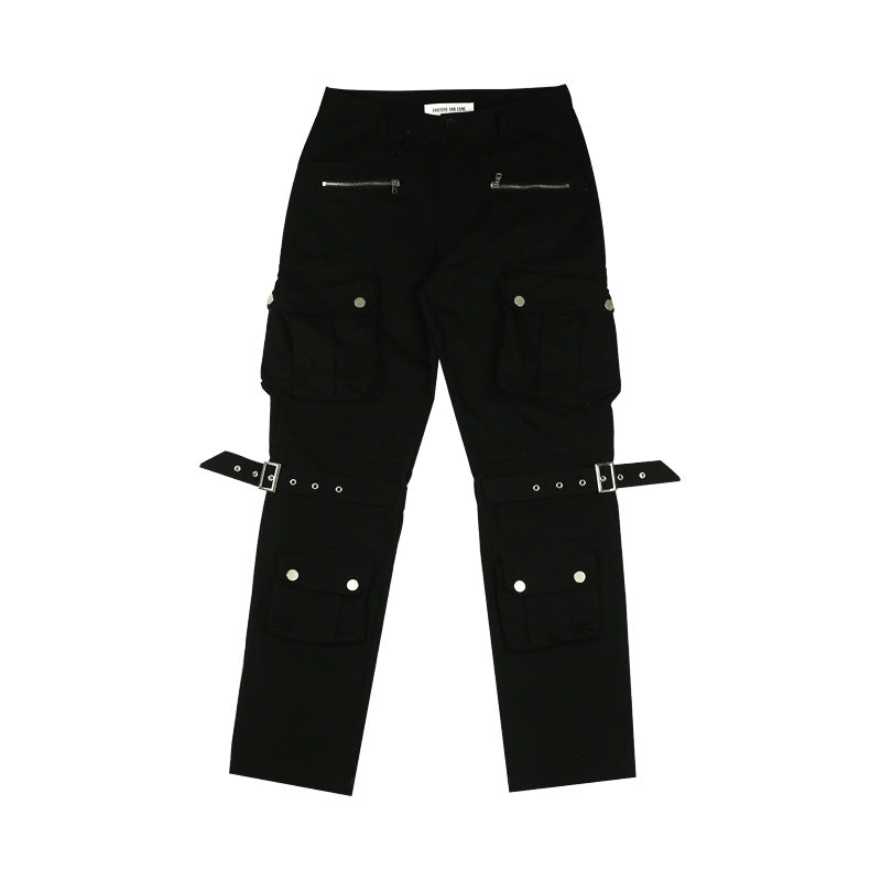 Black And Brown Multi-Pocket Trousers