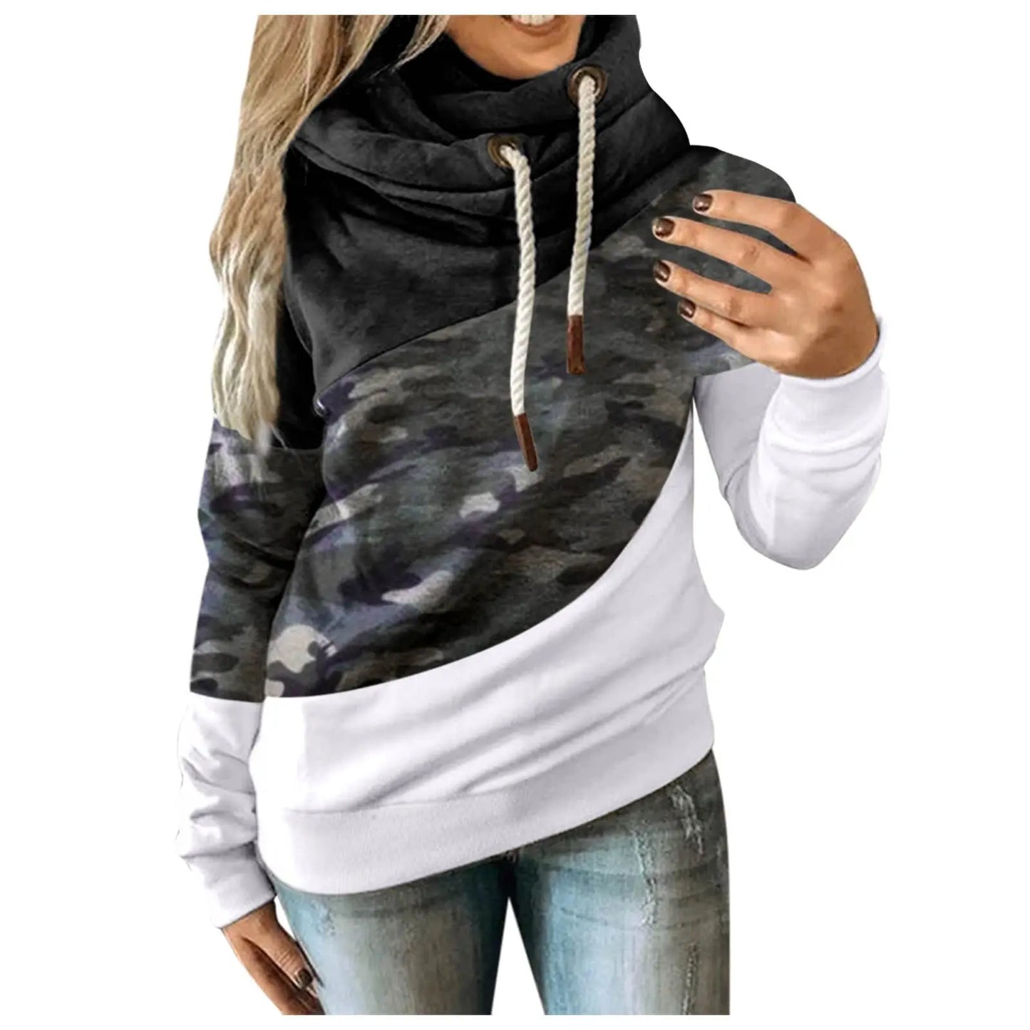 Hoodies Women Camouflage hoodie Sweatshirt Nipaaj
