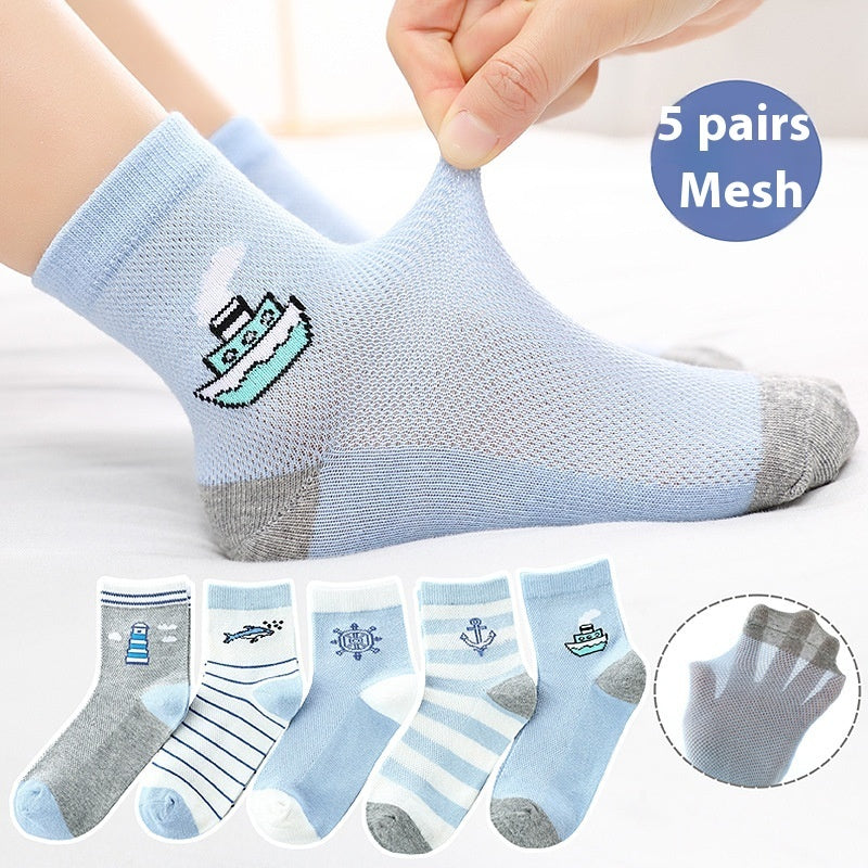Children's Solid Color Short Socks