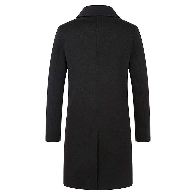 Over-the-knee double-breasted slim-fitting cloth