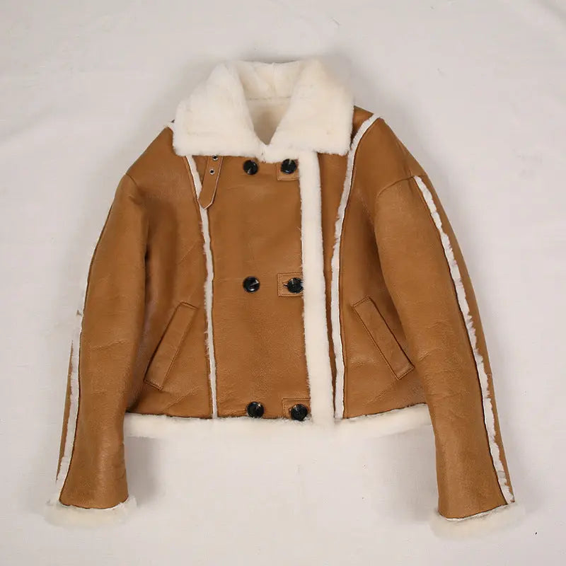 Women's Fashion Fur All-in-One Stand Collar Jacket null