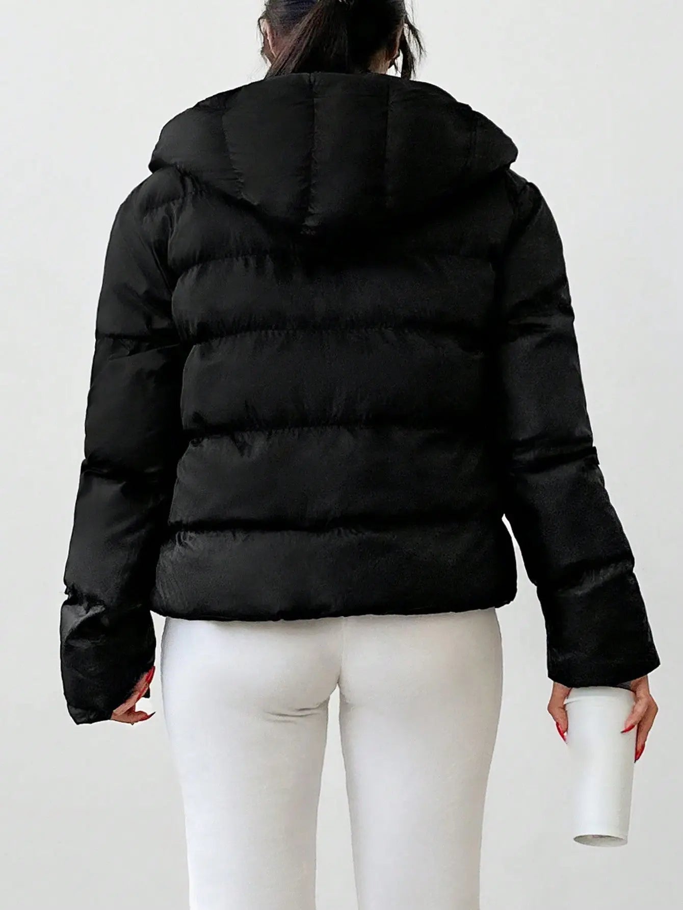 Women's Casual Solid Color Zipper Hoodie Jacket null