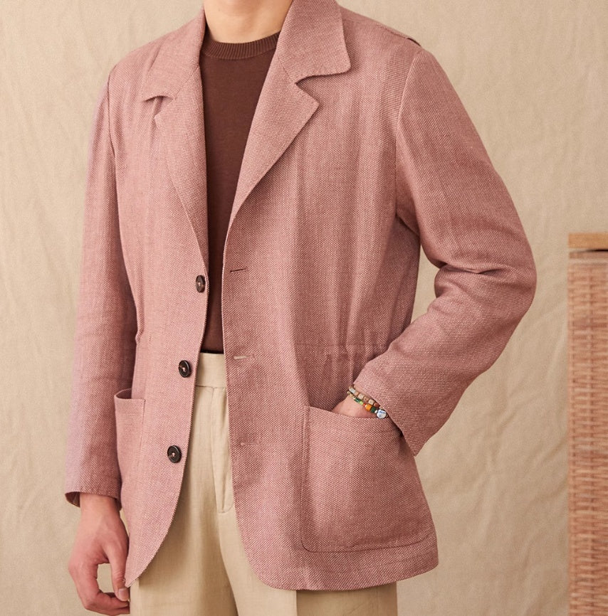 Lightweight And Unstructured Leisure Cotton Linen Coat