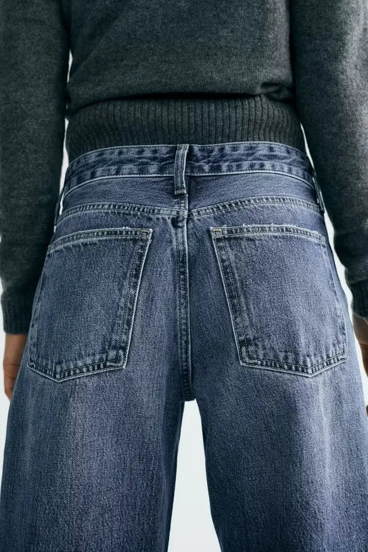 Autumn And Winter Jeans High Waist Straight Pants Women's Wide-leg Pants Nipaaj