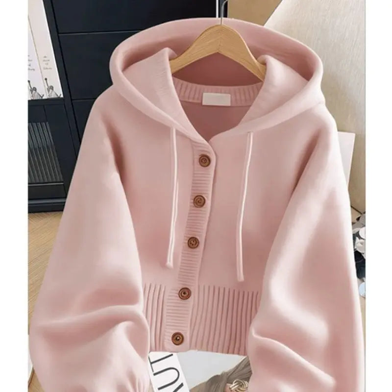Soft Glutinous Hooded Sweater Coat Ladies Nipaaj