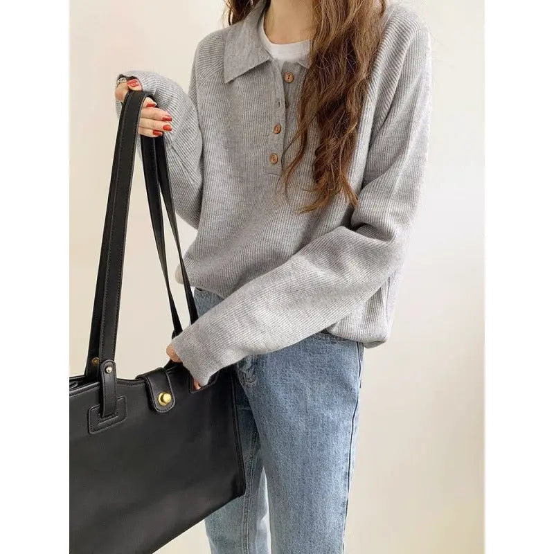 Loose-fitting Long Sleeve Sweater Women Nipaaj