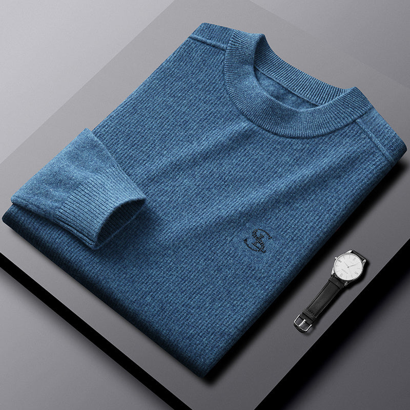 Pure Color All-match Casual Loose Middle-Aged Father's Cardigan