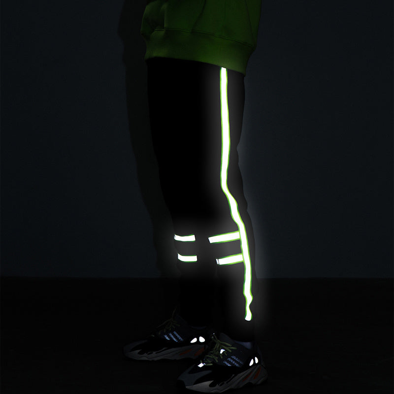Men's Fashion And Comfort Street Reflective Sweatpants