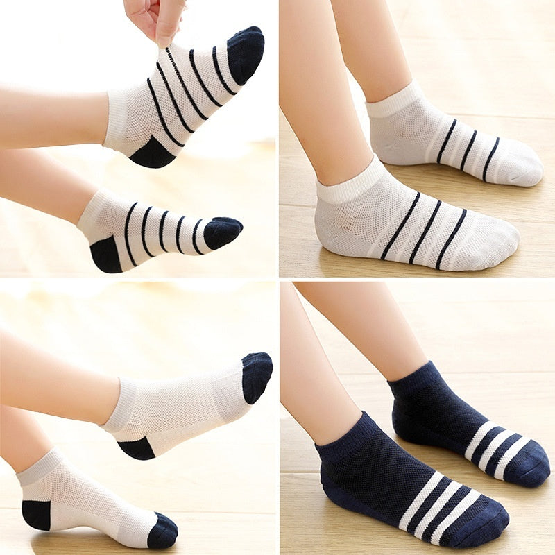 Children's Solid Color Short Socks
