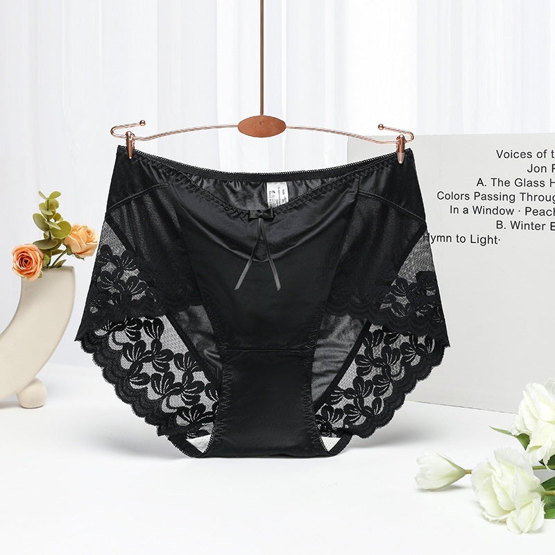 Women's Silk Satin Splicing Lace Grenadine Underwear