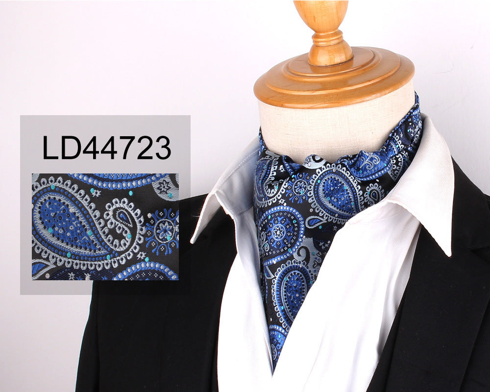 Men's Scarf Silk Floral Collar Mouth Napkin