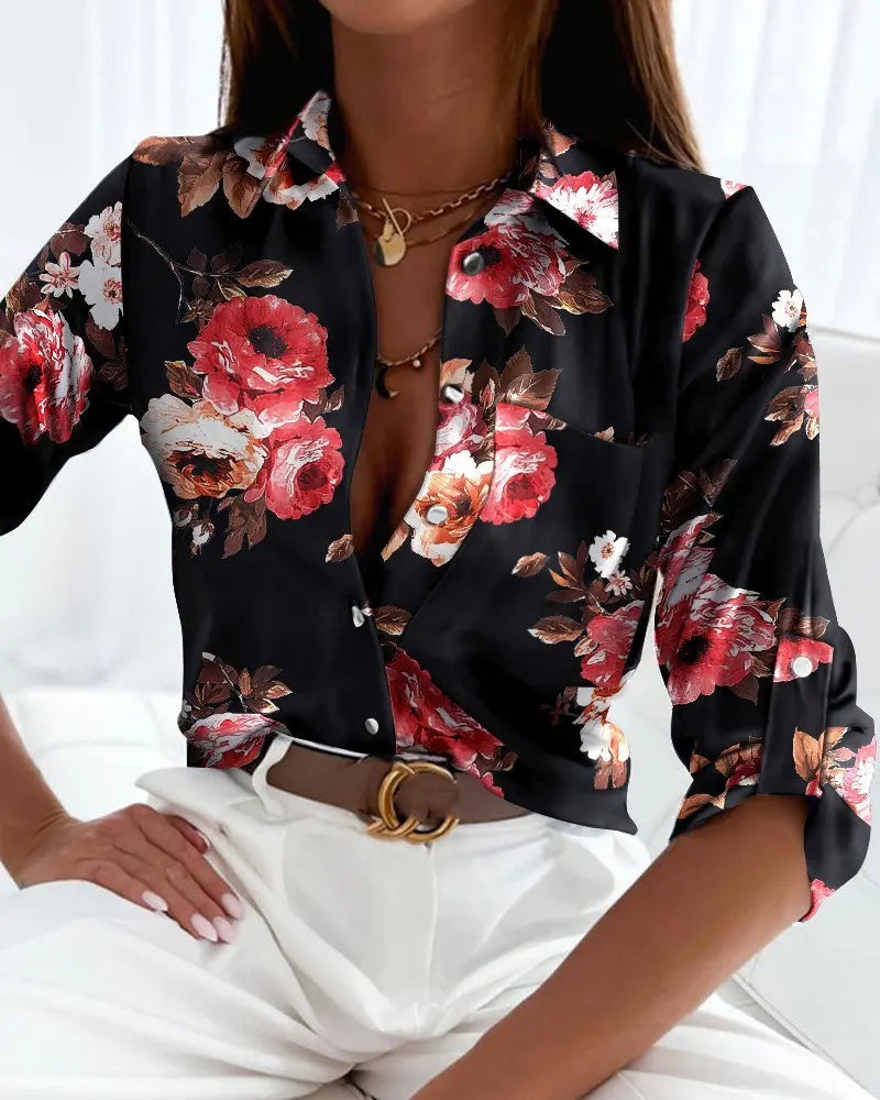 Fashion Long Sleeve Printed Shirt Nipaaj
