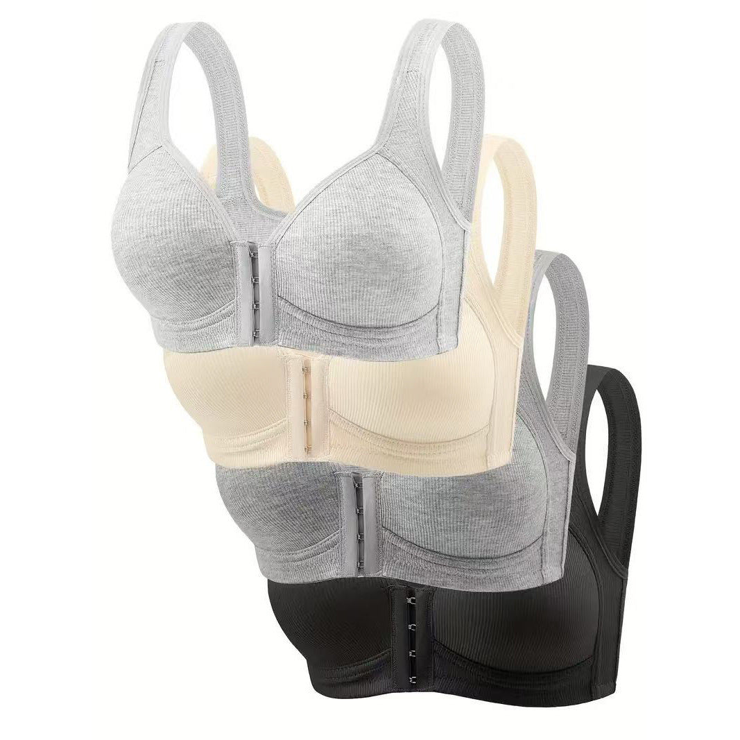 Front Button Underwear Large Size Push Up European And American Bra