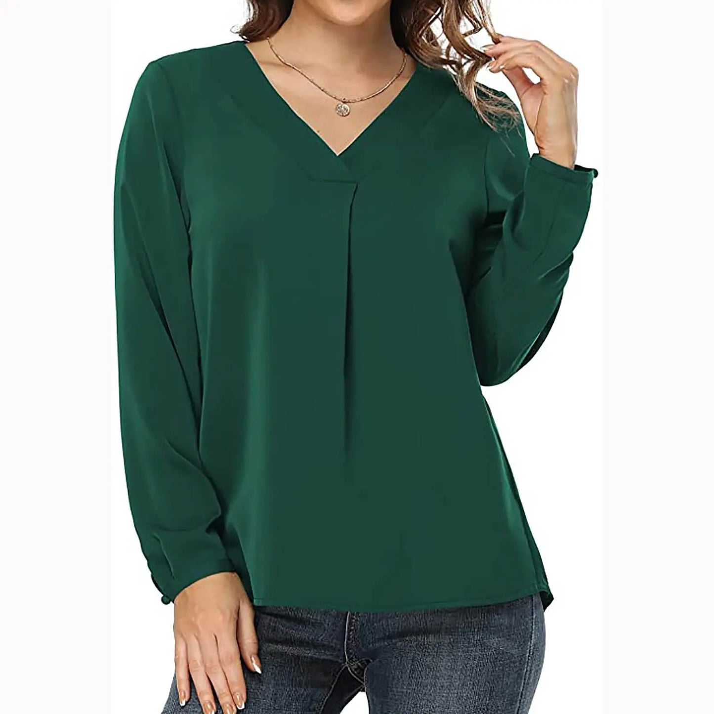 Women's Clothing Casual V-neck Temperament Top null
