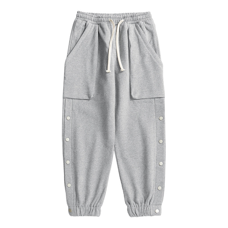 Breasted Trousers Men's Fashion Brand Leggings Sweatpants Plus Velvet Thick Sports