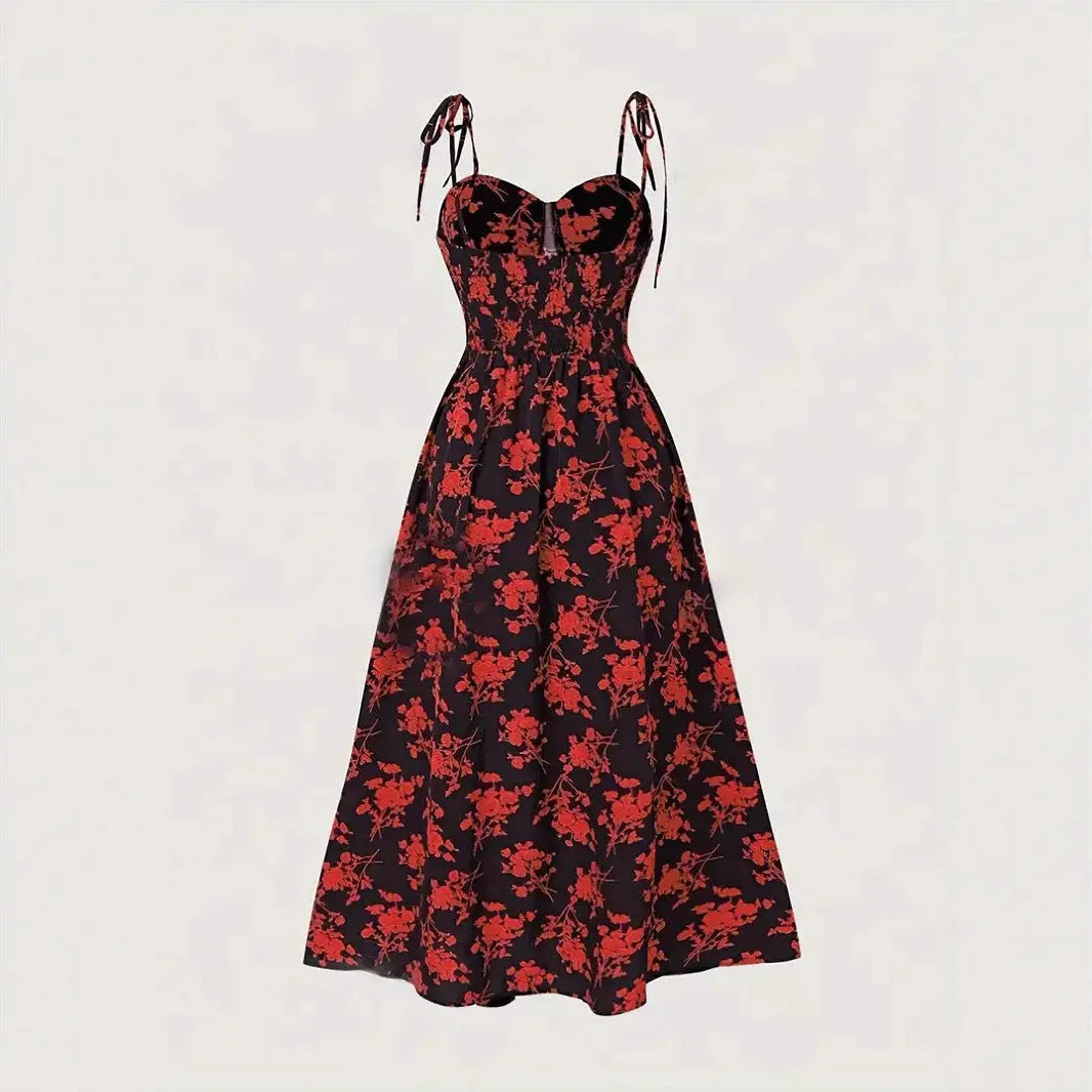 Waist-tight Sexy Floral Slimming Sling Dress null