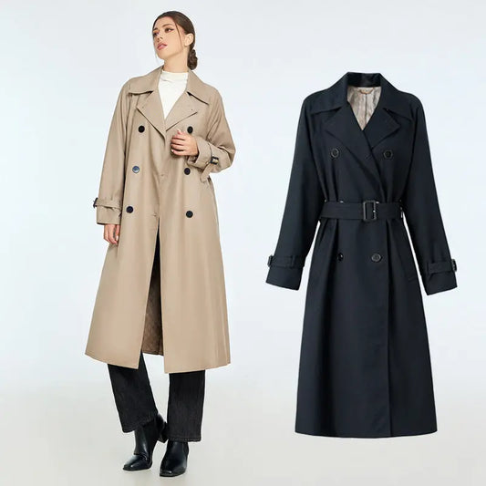 Trench Autumn And Winter Women's Mid-length High-grade Sense Petite Coats null