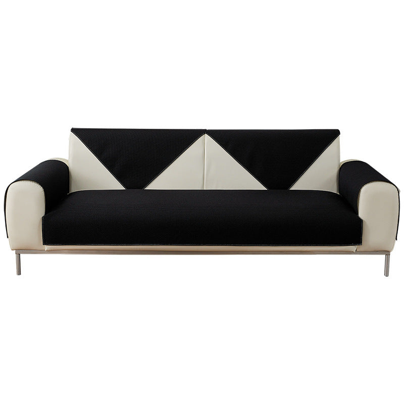 Waffle Solid Color Cream Sofa Cushion Waterproof Non-slip