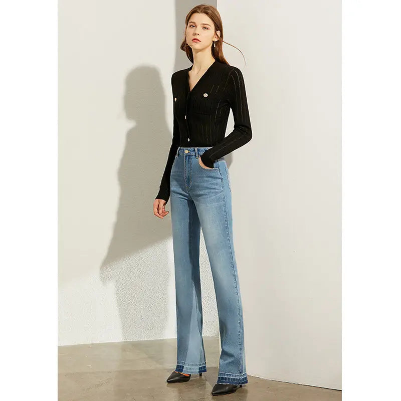 Trendy all-match flared jeans Nipaaj