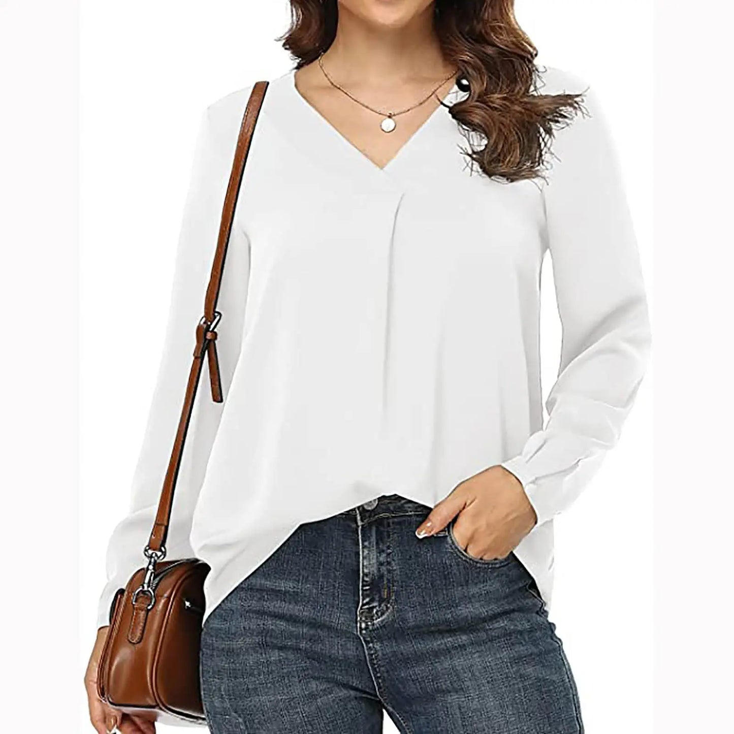 Women's Clothing Casual V-neck Temperament Top null