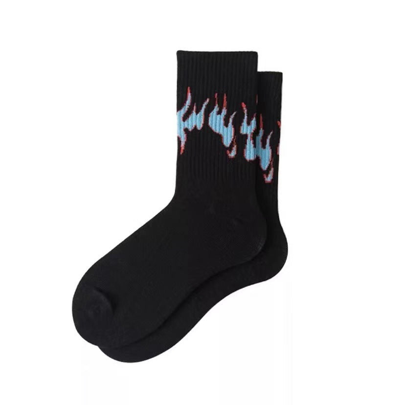 New Flame Socks Men And Women Pure Cotton