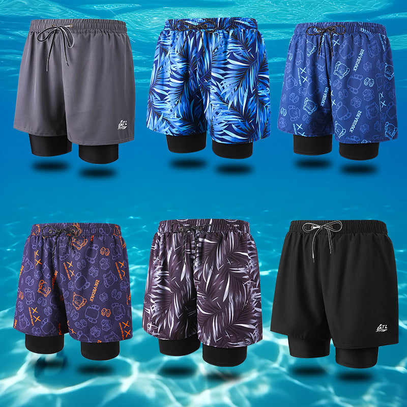 Anti-embarrassment Men's Swimming Trunks