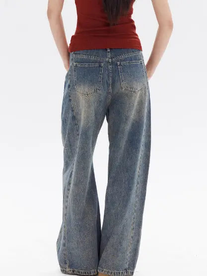American High Street Design Loose Jeans Nipaaj