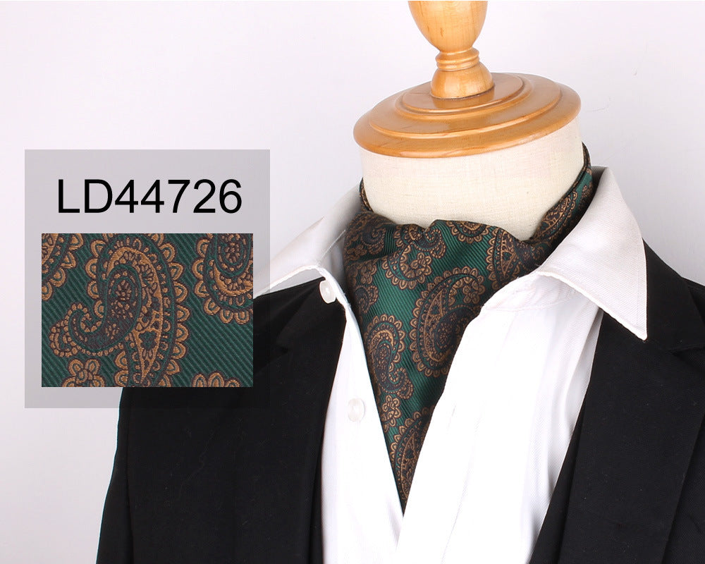 Men's Scarf Silk Floral Collar Mouth Napkin
