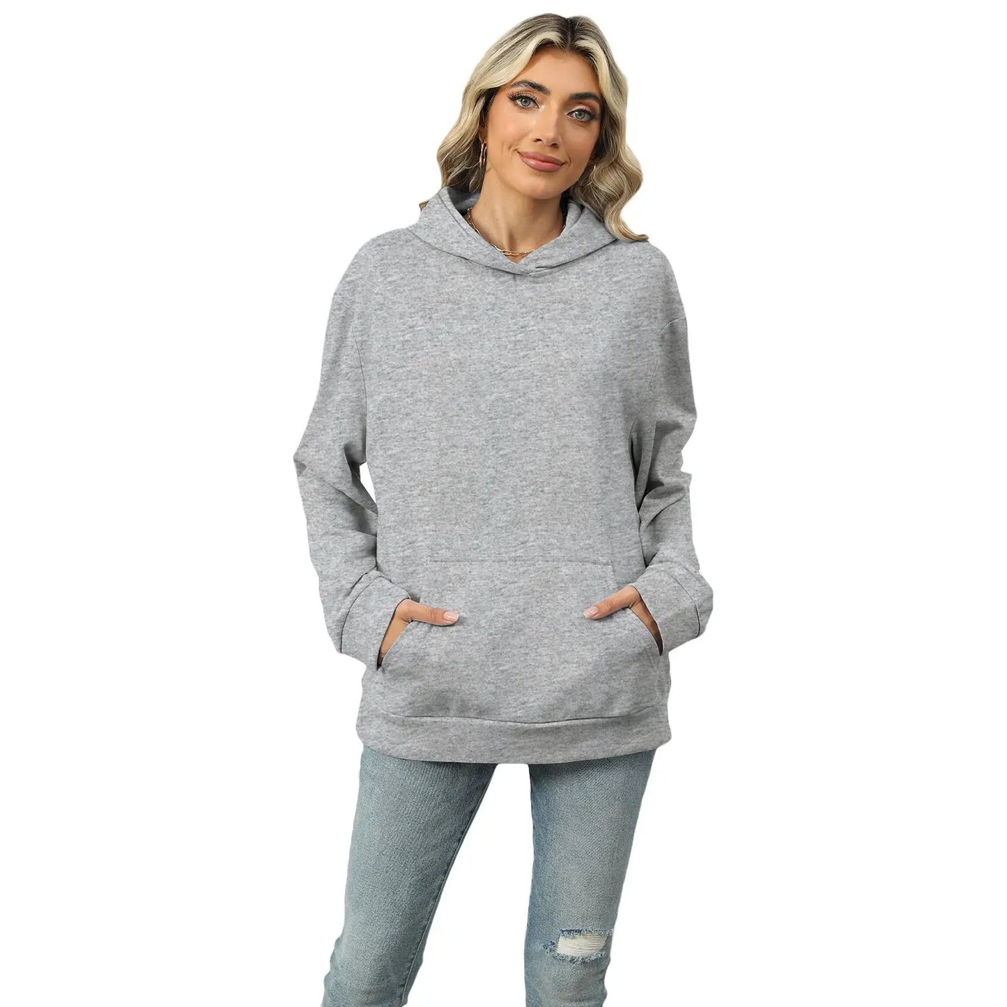 Casual Hooded Pocket Sweatshirt Women Nipaaj