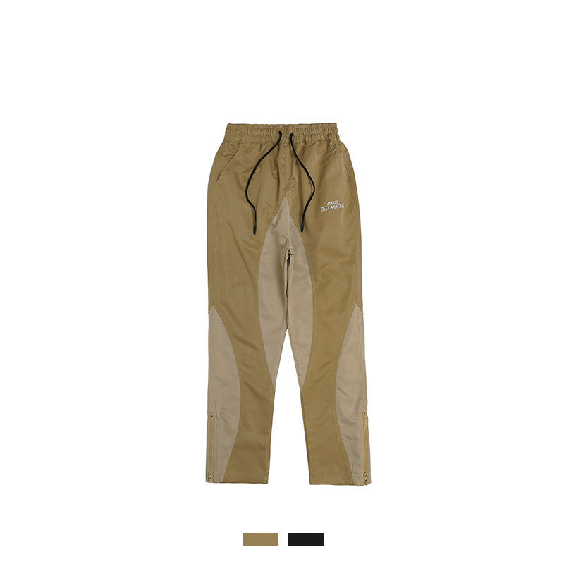 American High Street Alphabet Embroidered Panel Contrast Track Pants