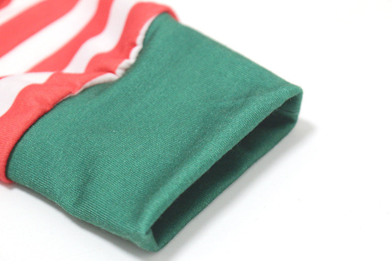 Striped Printed Long-sleeved Home Service Casual Suit