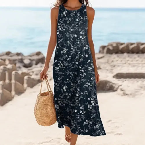Polyester Short-sleeve One-piece Dress For Women null