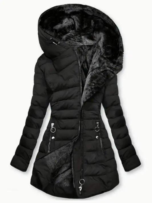 Zip-up Hoodie Puffy Coat null