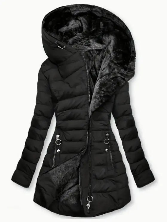 Zip-up Hoodie Puffy Coat null